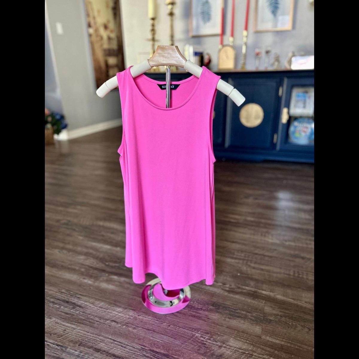 Ellen Tracy Brand Hot Pink Womens Tank Size Small